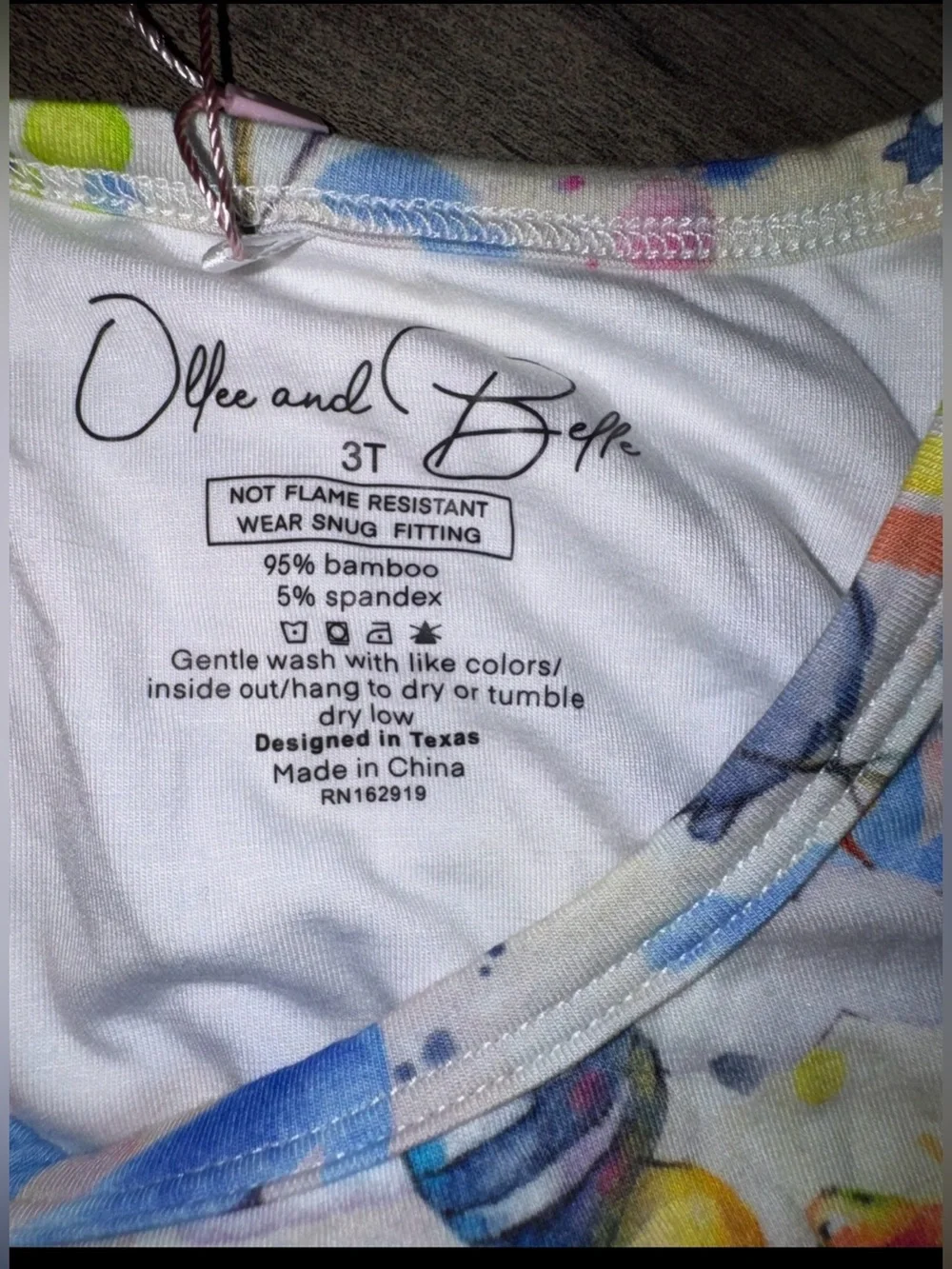 Ollee & Belle Panda Rainbow Bamboo Twirl 3T 🐼🌈